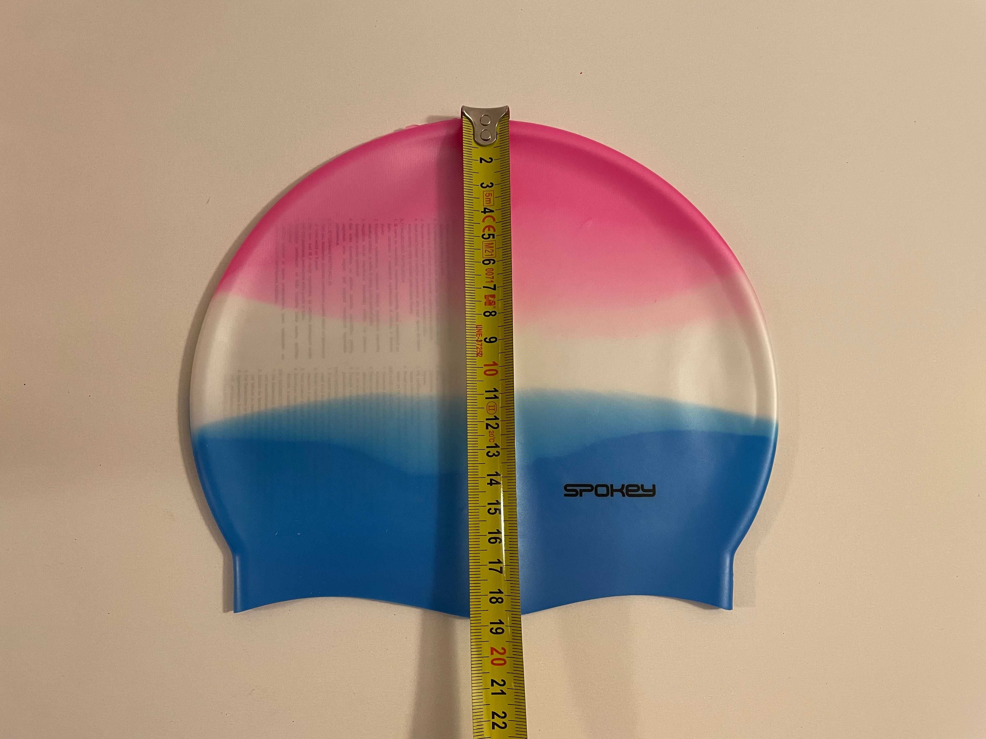 Czepek pływacki dla kobiety nowy silikon czapka kąpielowa niebieska