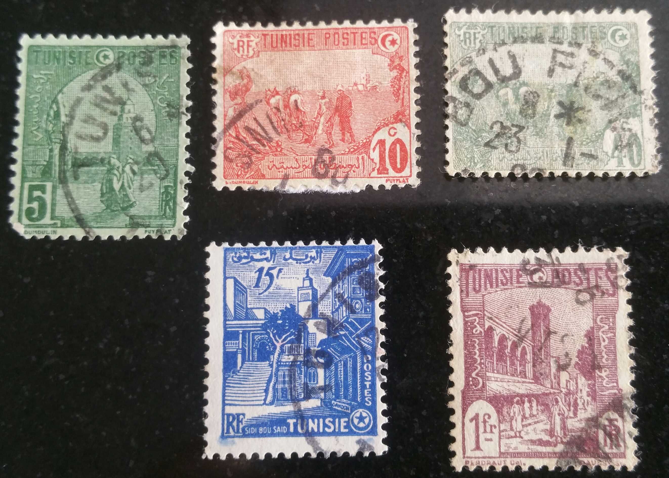 Filatelia selos do Mundo Tunísia anos 60