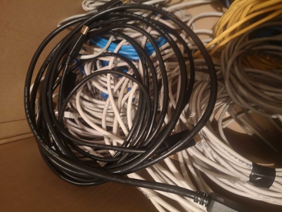 Kabel sieciowy do internetu RJ-45 - RJ-45 z końcówkami różne długości