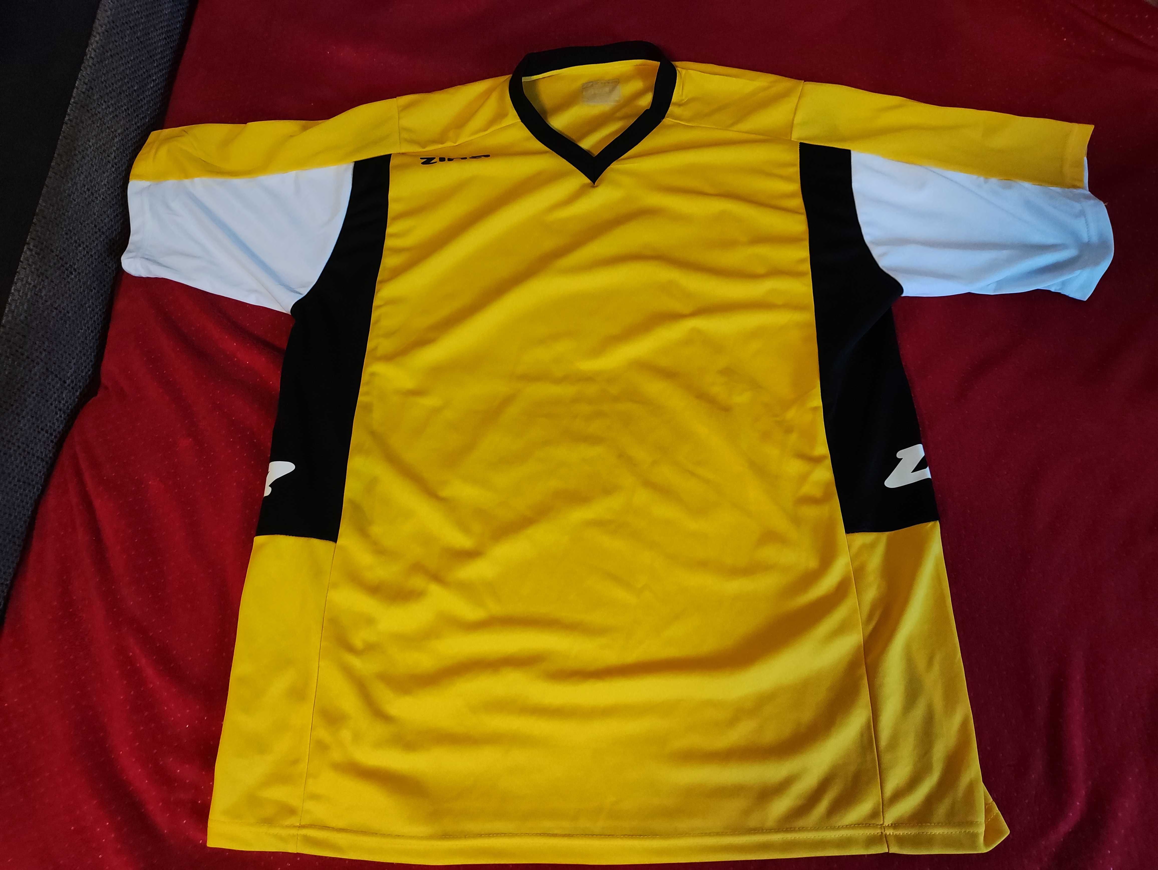 Koszulka Spodenki Zina Piłkarska sportowa żółta krótki rękaw t-shirt