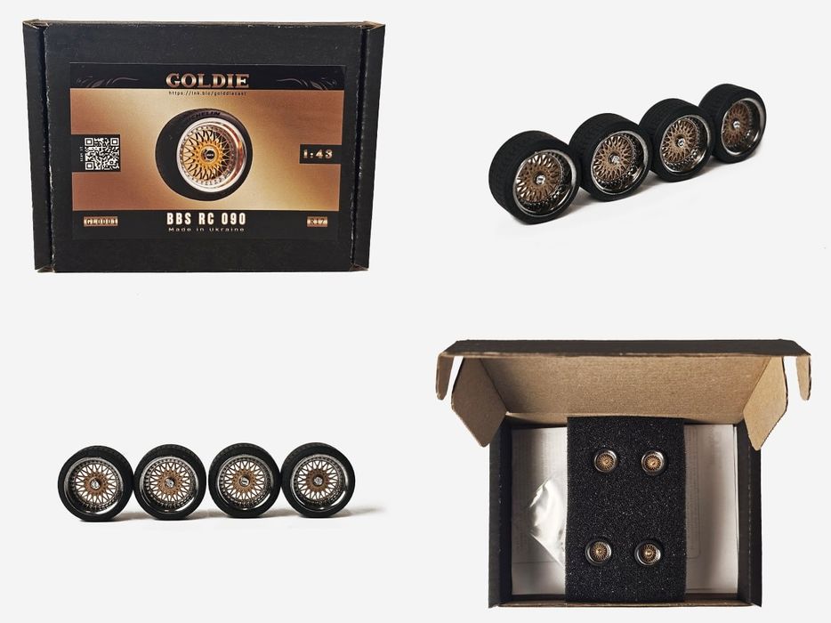 Колеса для масштабних молелей 1:43 Goldie