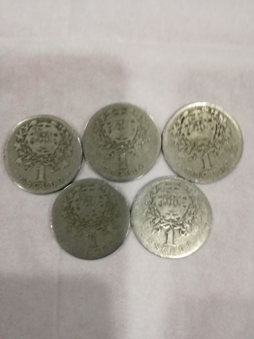 Conjunto de 5 Moedas de 1 Escudo Alpaca 1927