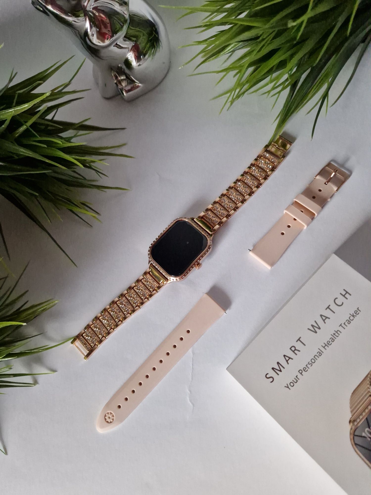 Smartwatch złoty komplet nowy