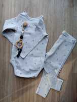 Body i legginsy liście HM rozmiar 80