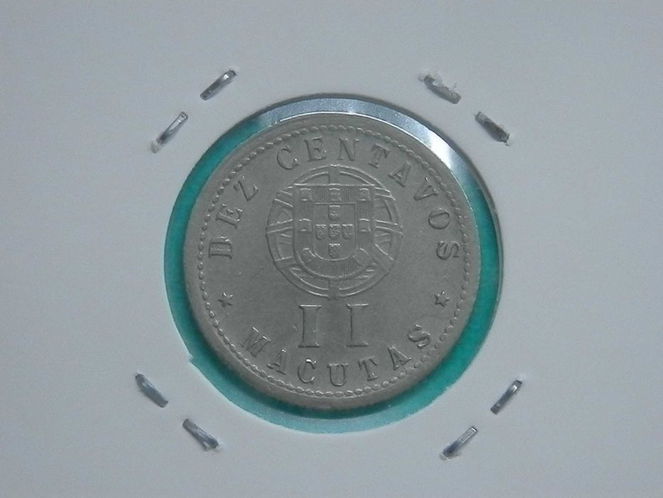 1237 - Angola: II Macutas (10 centavos) 1928 alpaca, por 10,00
