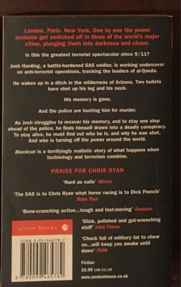 Chris Ryan - Blackout - książka w języku angielskim