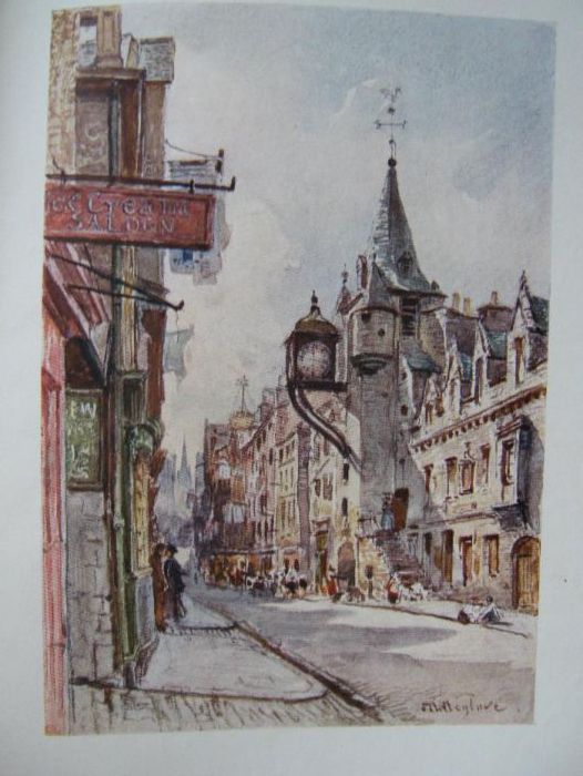 "Edinburgh" - książka wydana w 1904r. w Londynie, z barwnymi ilustr.