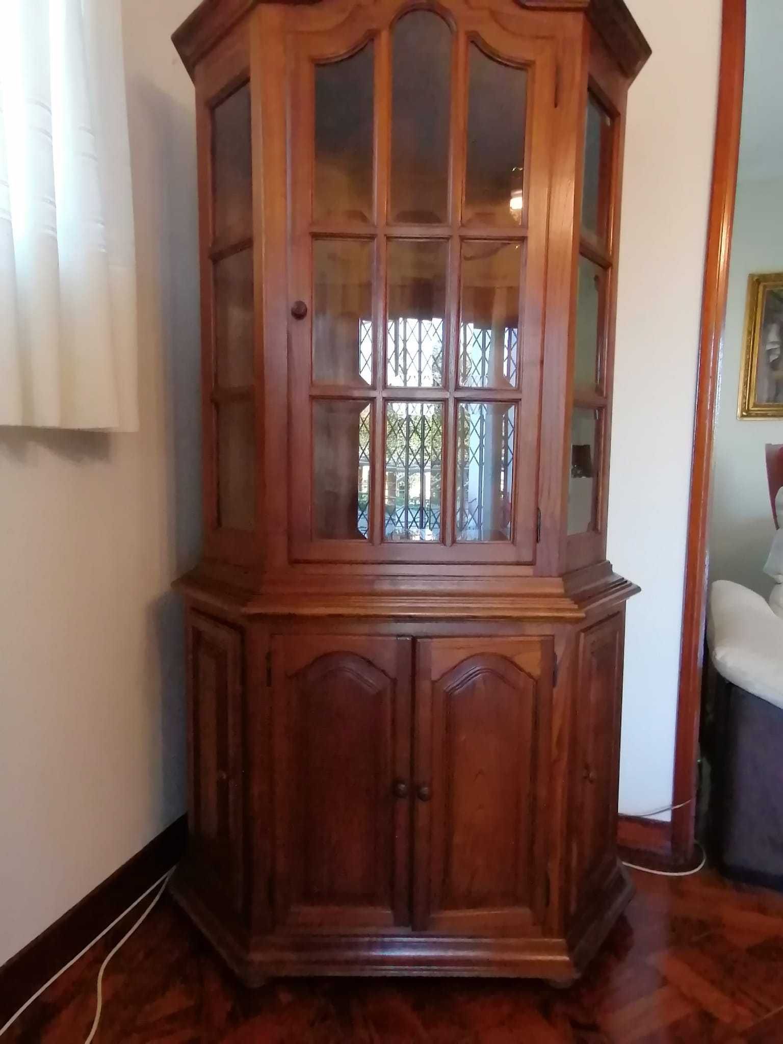 Vitrine em madeira e vidro