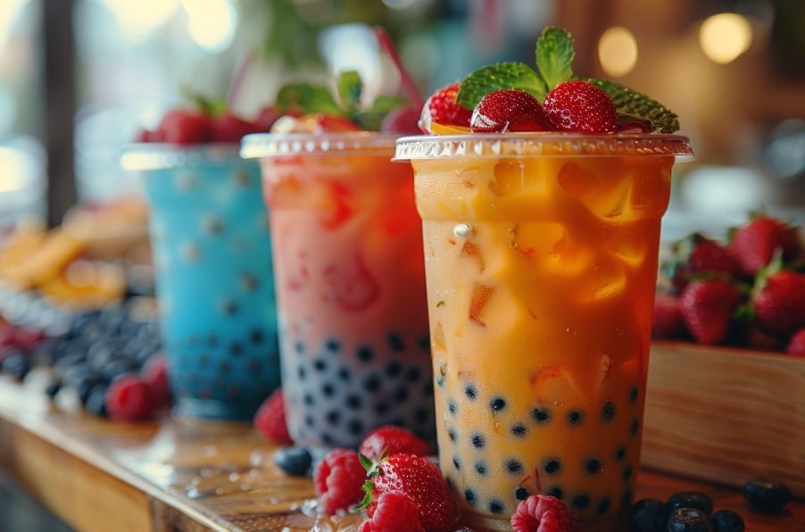 Бульбашки Bubble Tea Малина 1,8кг та 1,25кг Бабт Ті«Кокос»,Бабл Ти