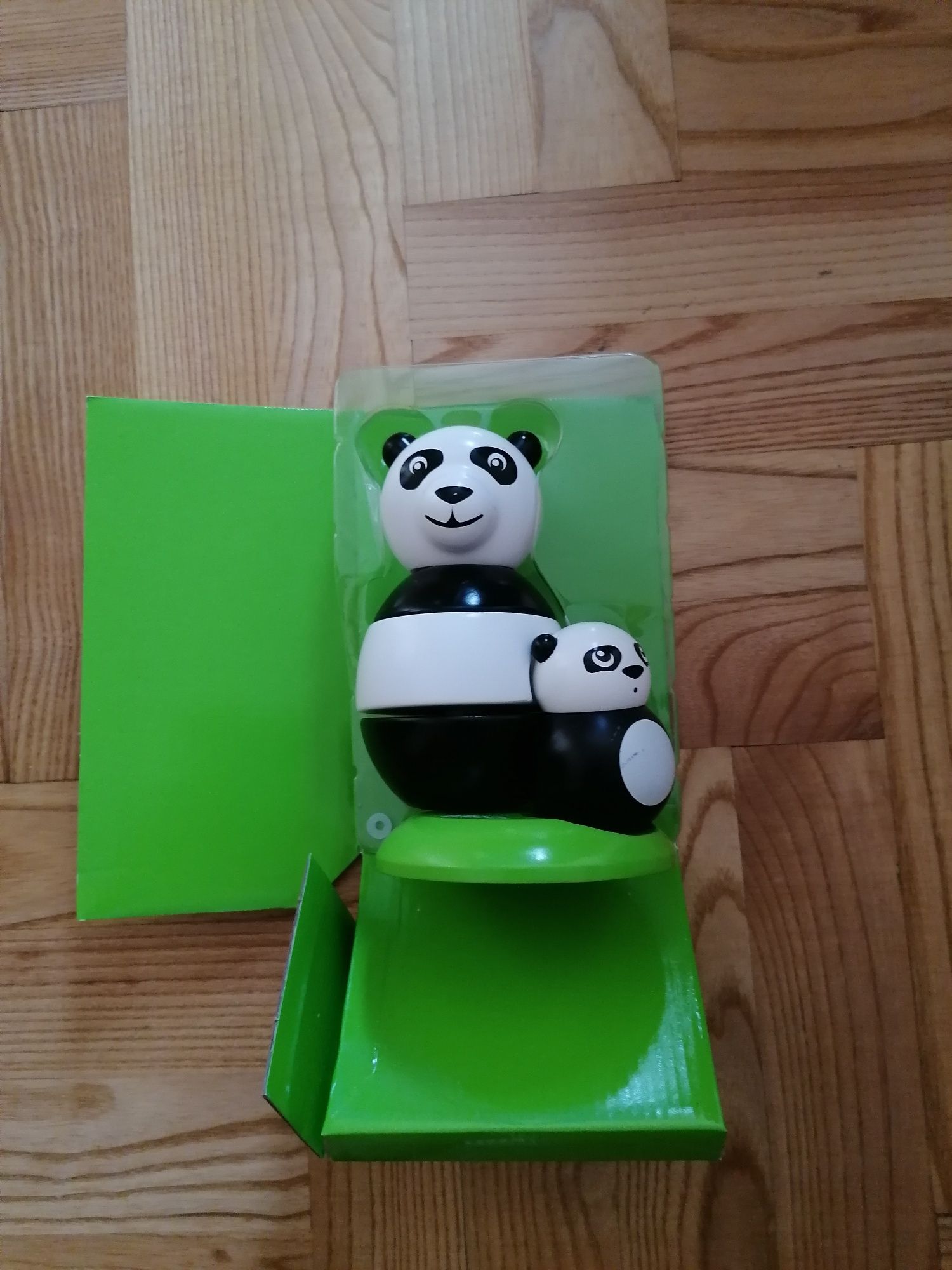 Układanka drewniana, puzzle pionowe, panda. Brio