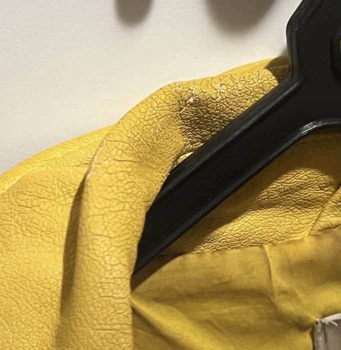 Casaco de cabedal Amarelo