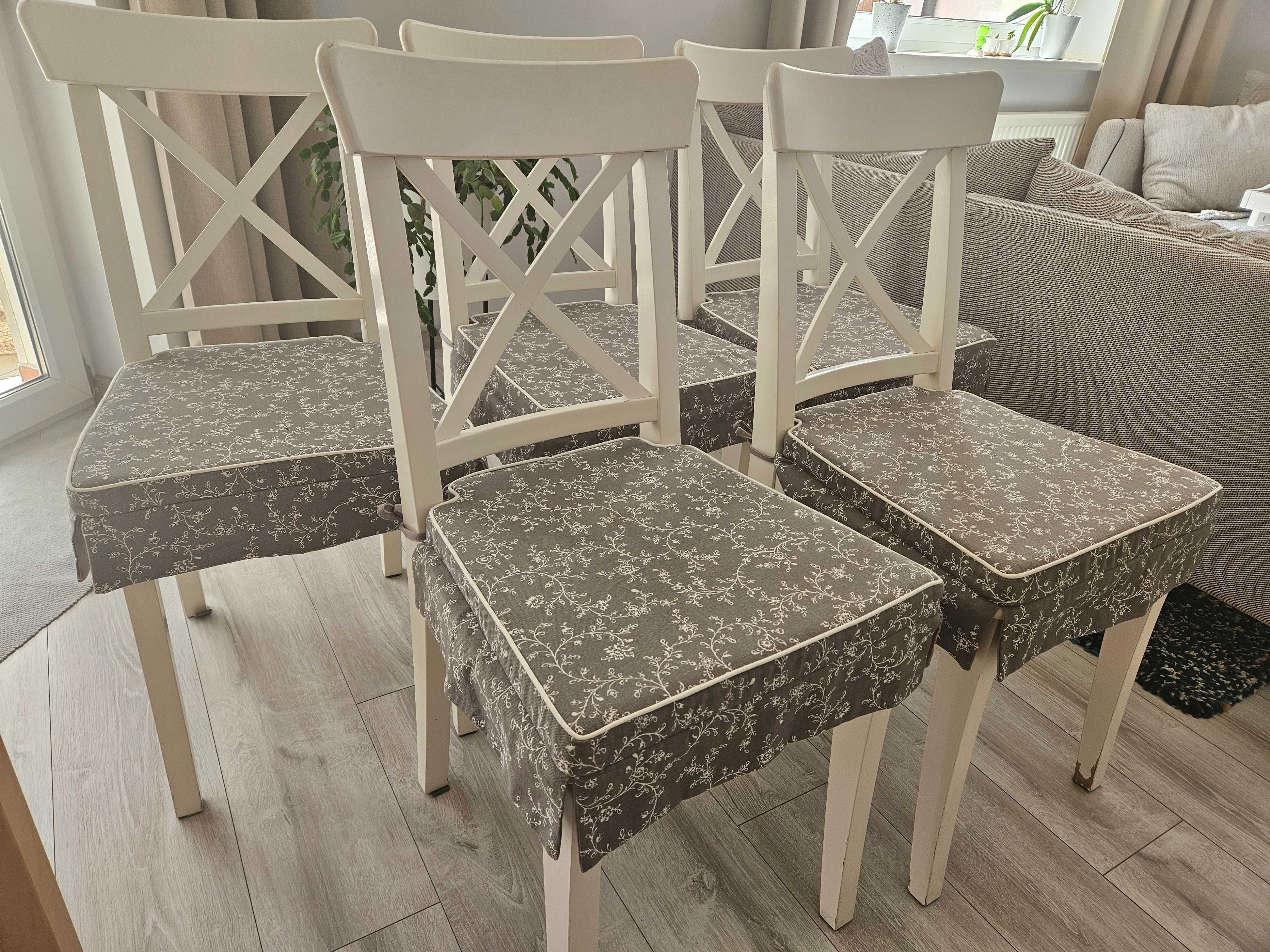 Krzesła IKEA Ingolf 5 sztuk białe