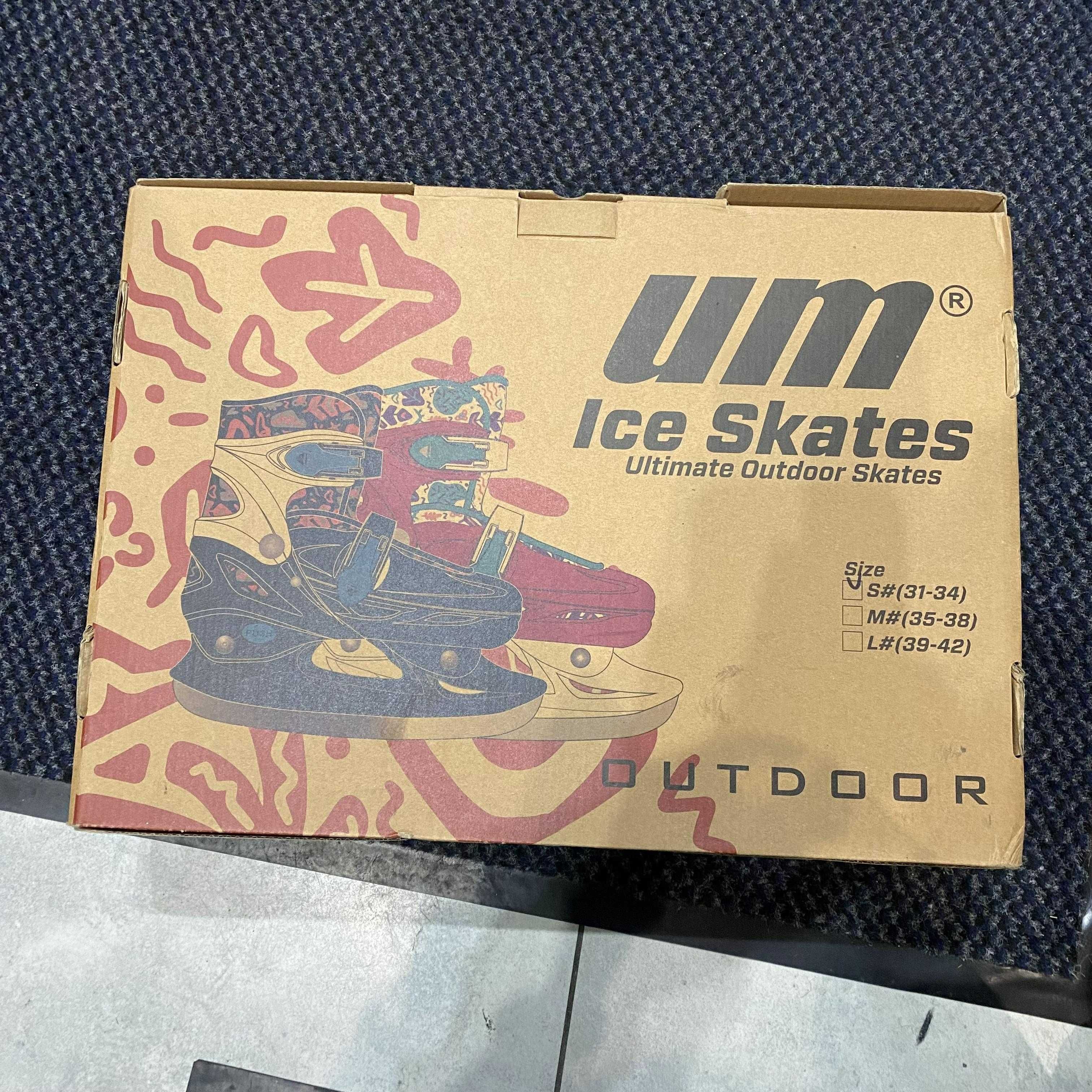 Łyżwy UM Skates Biało-Różowe 31-34 + Pudełko