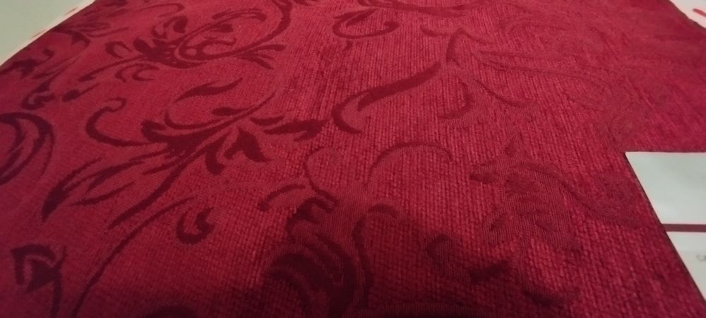Podkładki żakardowe bordowe prostokątne Made in India 6 sztuk komplet