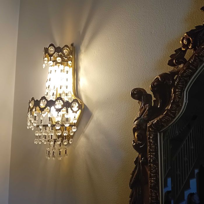 Par de apliques clássicos de cristal
