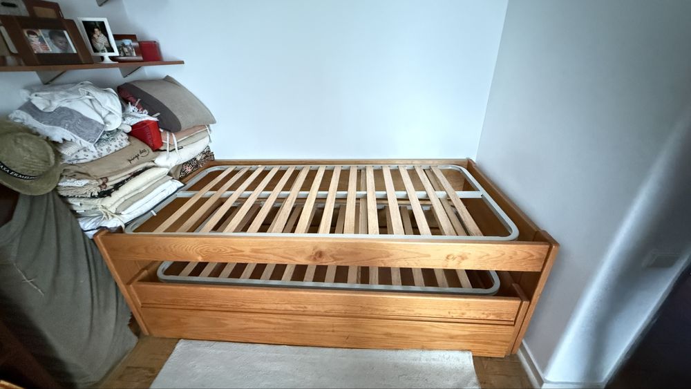 Cama Solteiro + Colchão (desmontada)