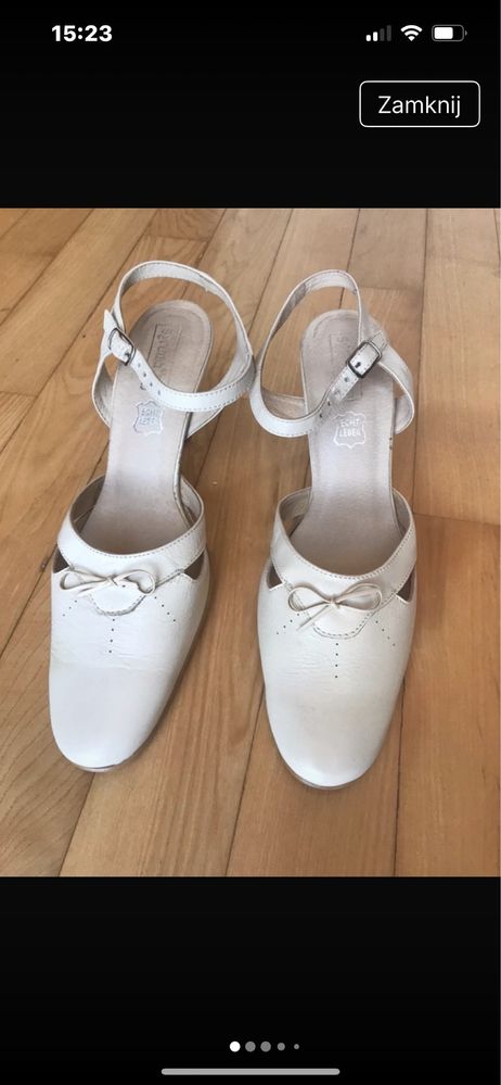 Buty syrena kremowe