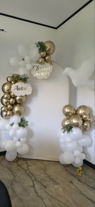 Ścianka balonowa do zdjęć na chrzciny, komunie, urodziny