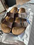 Modny wybór Birkenstock Brązowe Kapcie "Buty Męskie i Damskie" 40
