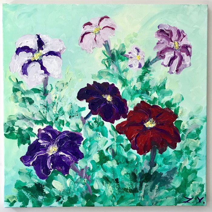 Картина Петуния, цветы, ботаника, декор, интерьер