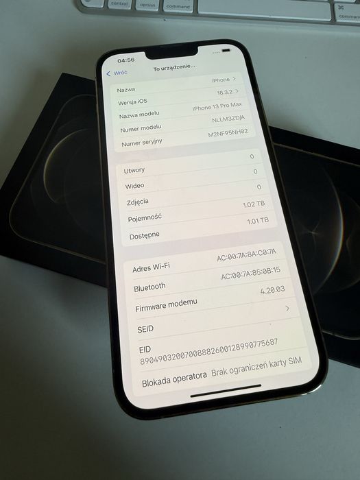 iPhone 13 Pro Max 1TB Gold Stan Idealny Bateria 94% od nowości