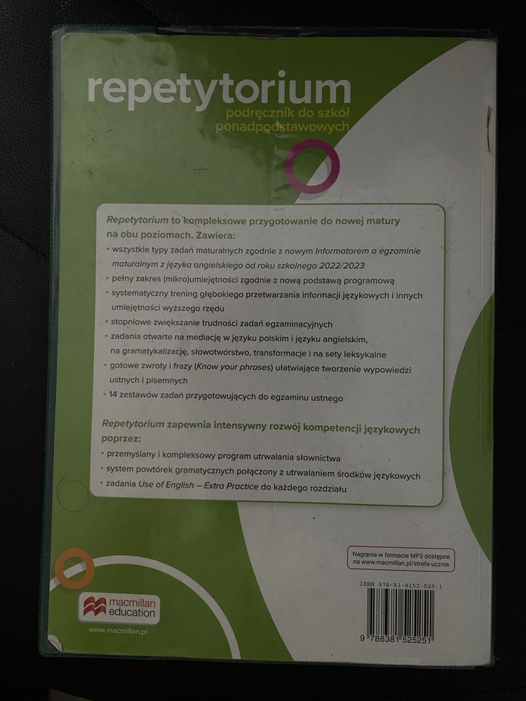 Repetytorium maturalne macmillan wraz z ćwiczeniami i digital book