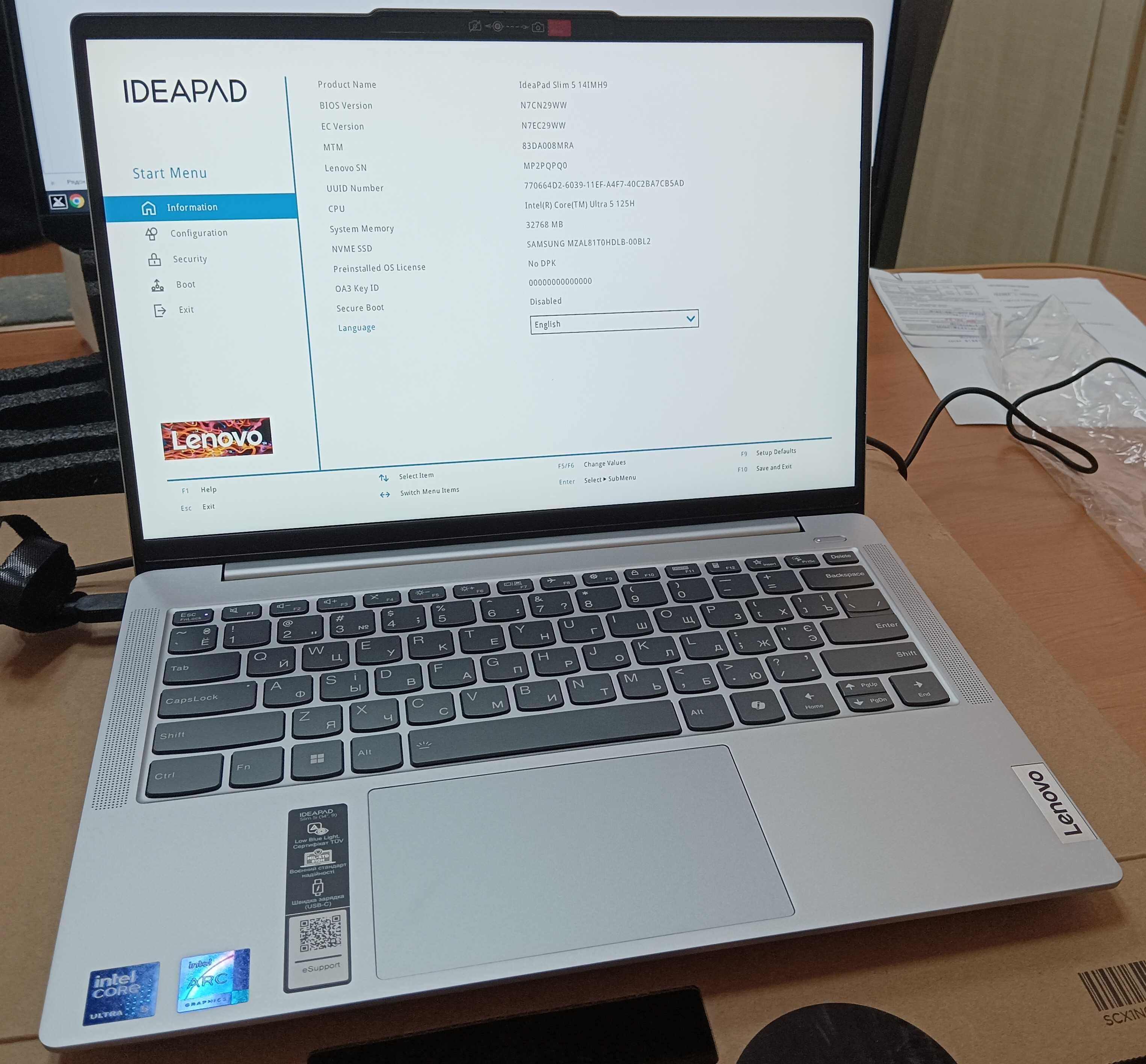 Ноутбук 14" Lenovo IdeaPad Slim 5 14IMH9 (83DA008MRA) Cloud Grey