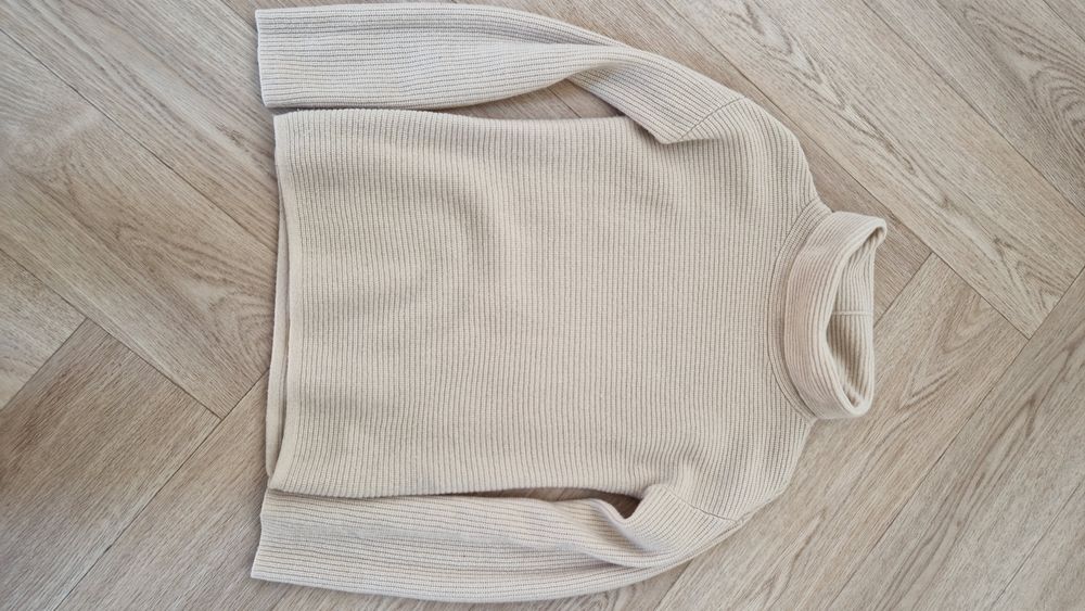 Marie lund beżowy sweter 100% wełna massimo xs 34