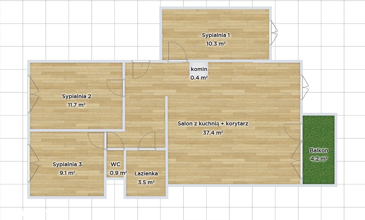 Mieszkanie 4-pokojowe, 70,63 m² z widokiem na góry os. Karpackie