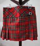 Saia kilt escocesa xadrez vermelho