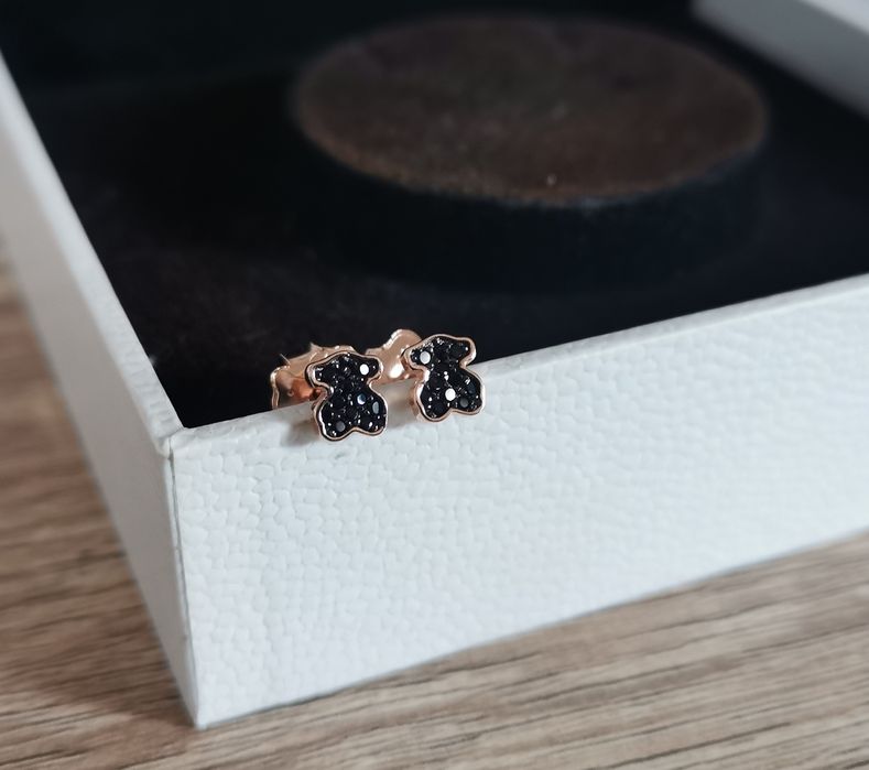 Kolczyki Tous czarne Misie