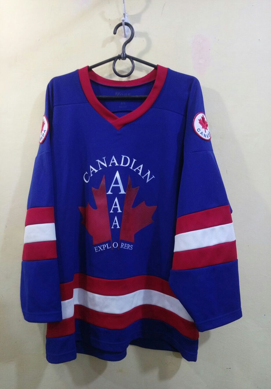 Оригінал Kobe Canadian Explorers хоккейний светр джерсі майка сітка