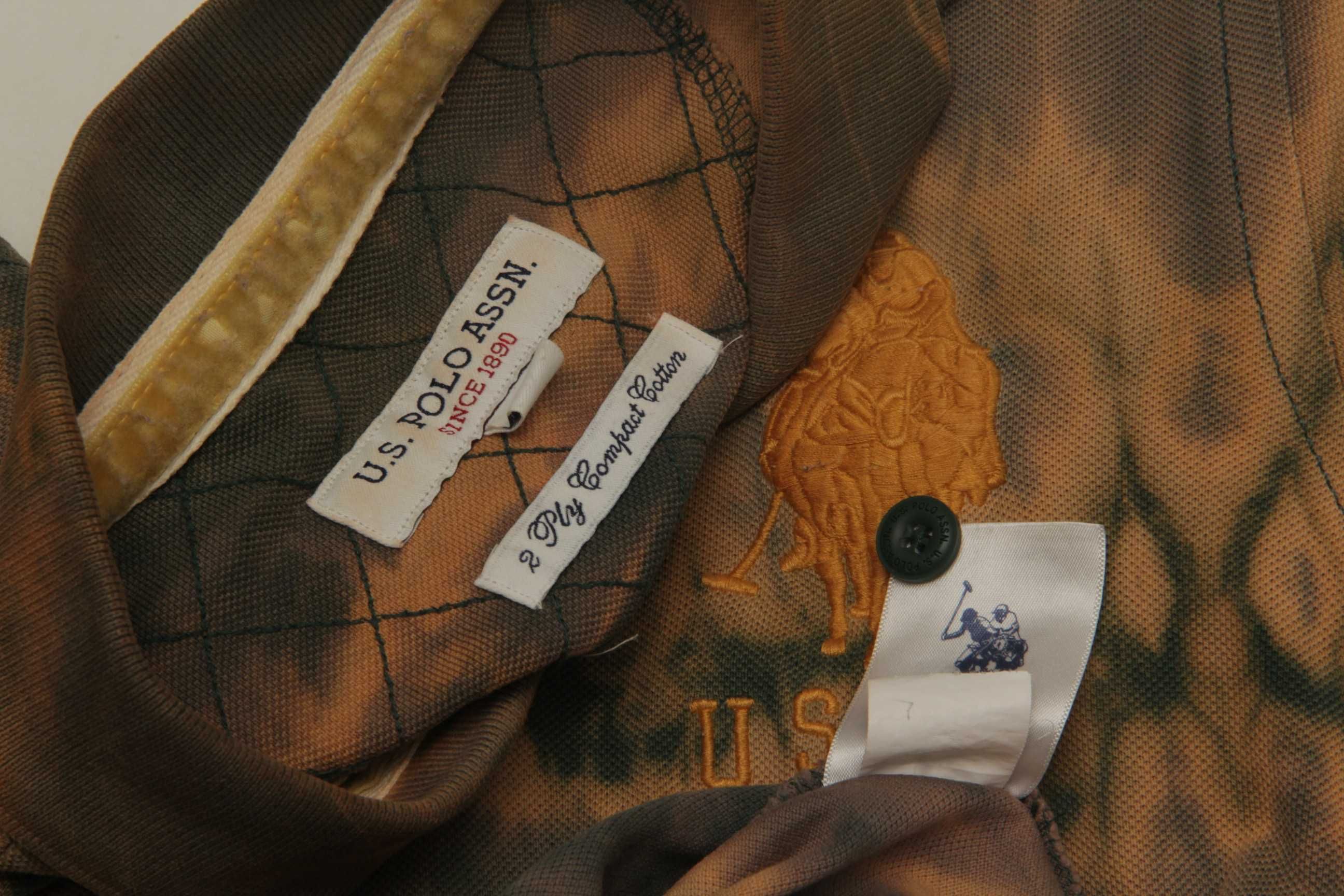 US Polo assn  USPA S поло и хлопка пике Bleach Dye