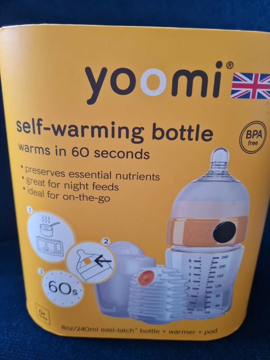 Yoomi zestaw z podgrzewaczem i kapsułą. Butelka 240ml