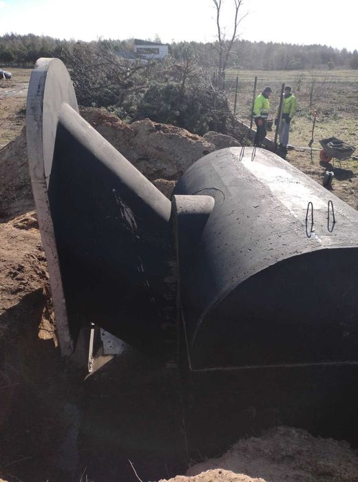 piwnica betonowa ogrodowa 350 ziemianka B30W8 schody tunel solidna