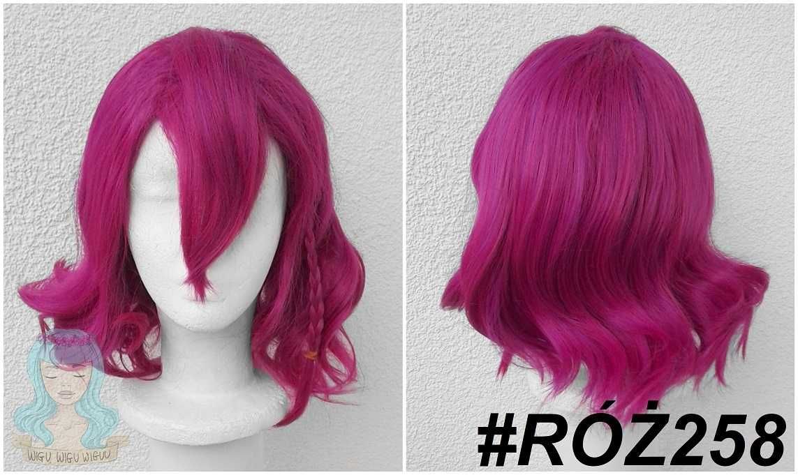 Kazuichi Soda Różowa magenta krótka peruka Danganronpy cosplay wig