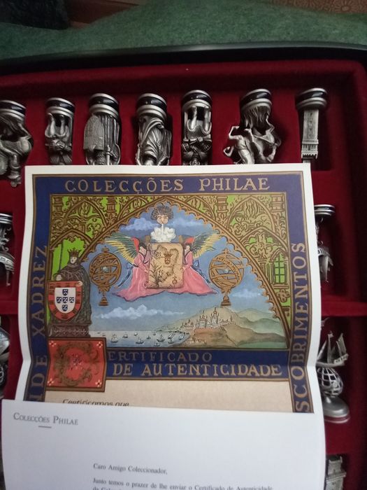 Tabuleiro de xadrez, coleções philae.para celebrar os descobrimentos