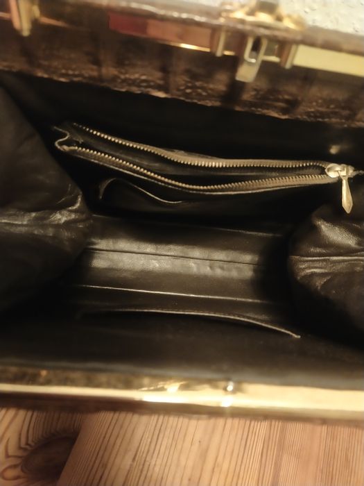 Винтажная сумка из натуральной кожи крокодила 50-60г