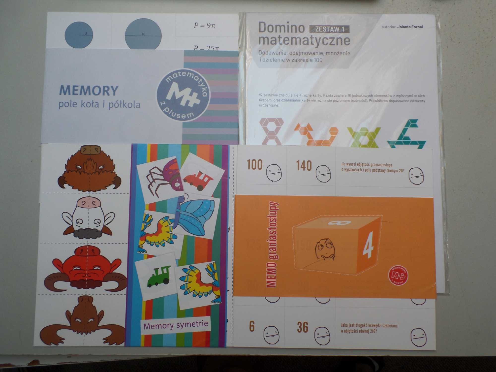 Pomoce dydaktyczne matematyka gra memory domino symetrie 4 sztuki