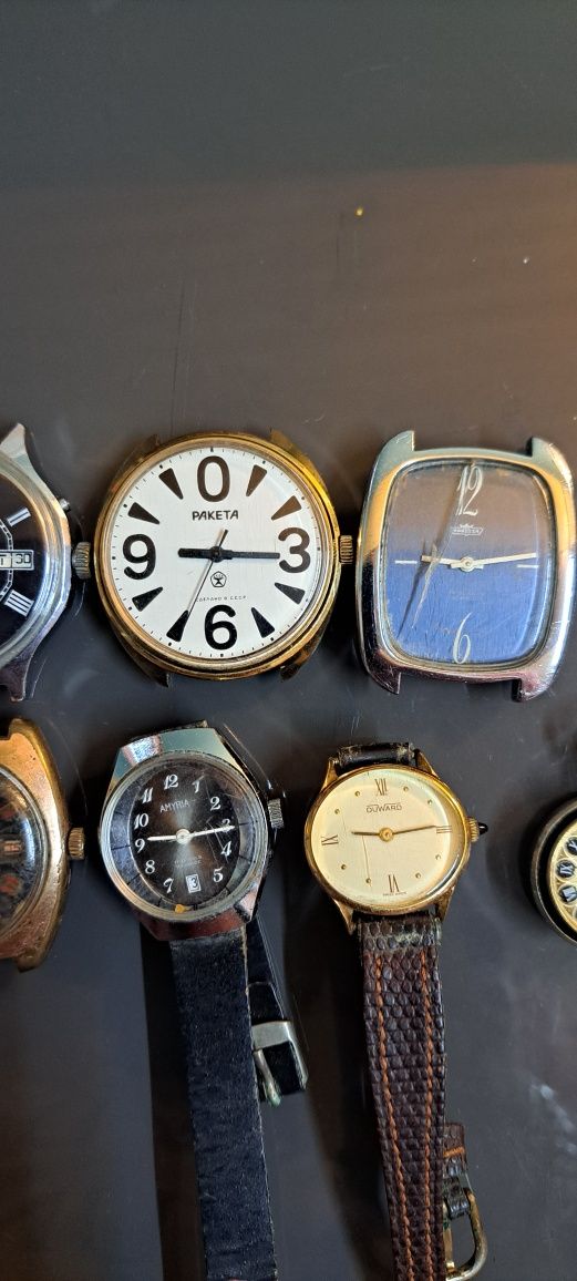 9 Relógios corda e automático para peças lote.