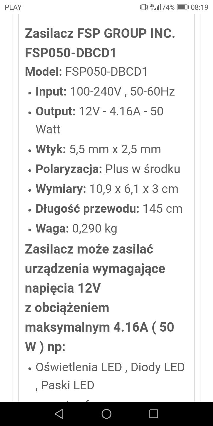 Zasilacz zasilacz