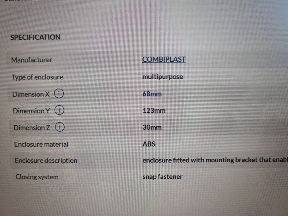 Obudowa plastikowa cp-18-44. 14szt.