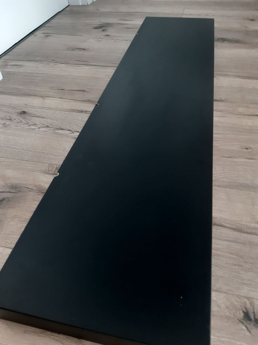 Półka ścienna, czarna ikea lack 110x26