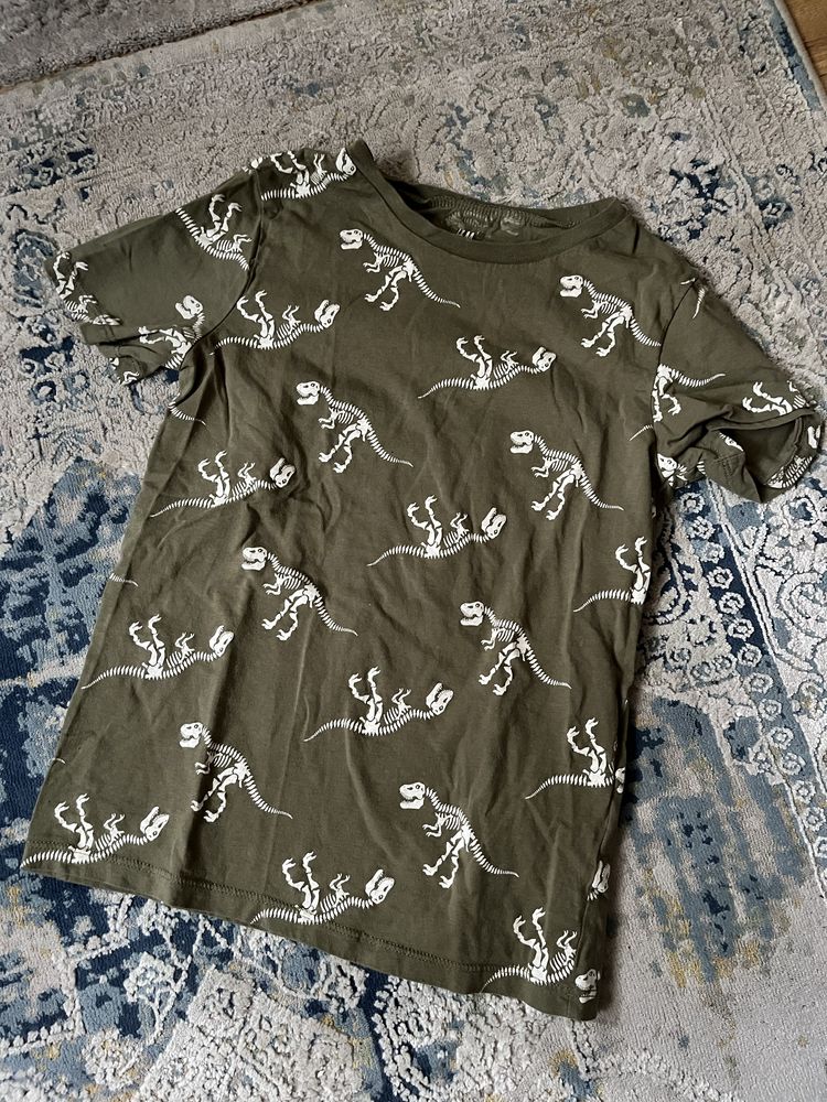 H&M koszulka t-shirt dinozaury 134/140