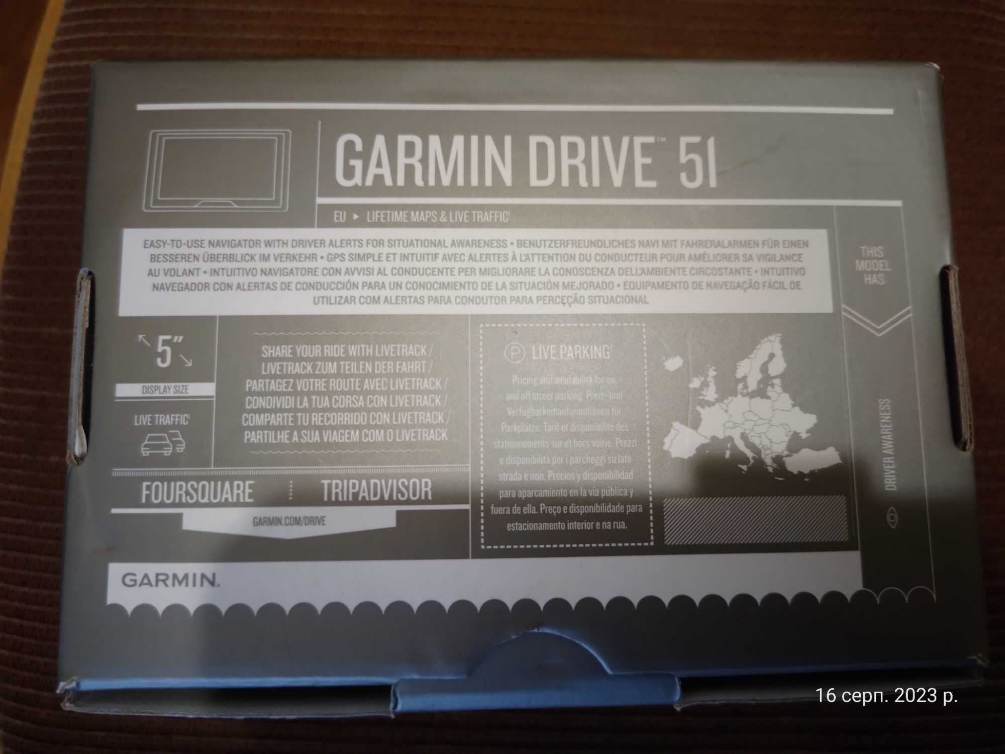 Garmin Drive 51 LMT-S EU (010-01678-12) GPS автонавігатор