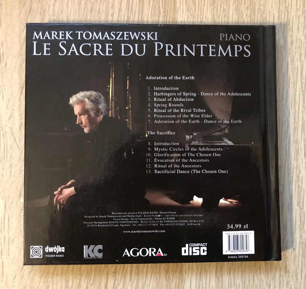 CD Marek Tomaszewski Stravinsky Le sacre du printemps Piano