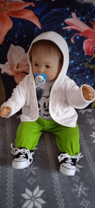 Unikat !Duża śliczna lalka 70 cm. Typ reborn .Sygnowana.