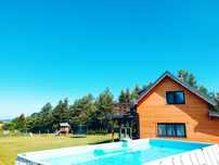 Wakacje Jezioro  Kominek Bania z jacuzzi Sauna Sam na działce Wolne