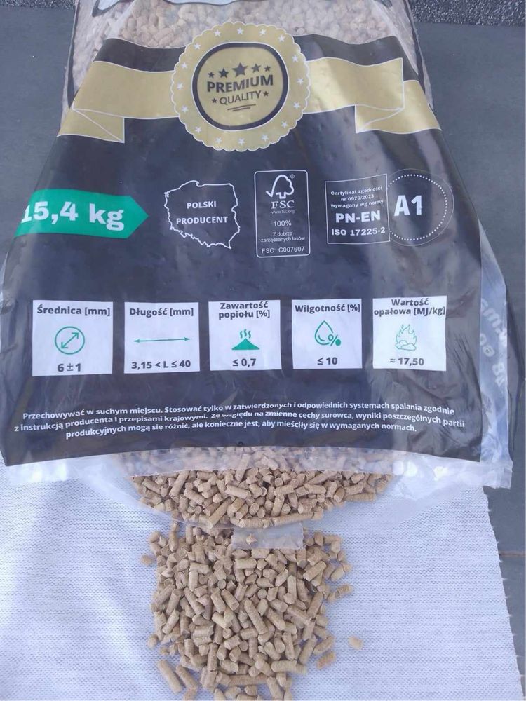 Pellet debowy workowany jakosc 100%