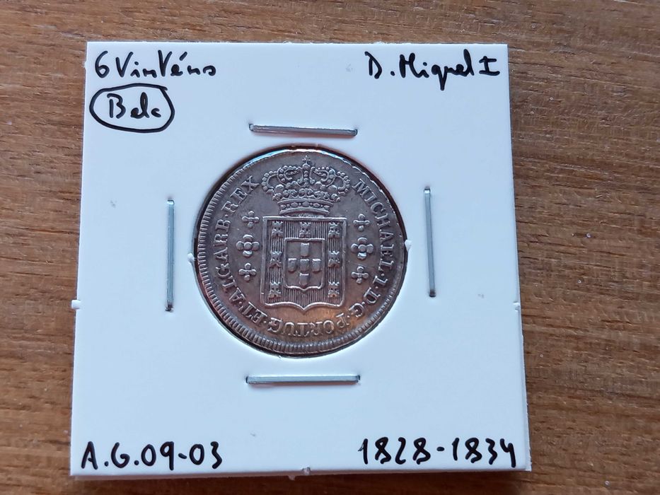Moeda 6 Vinténs D. Miguel I  - Bela!